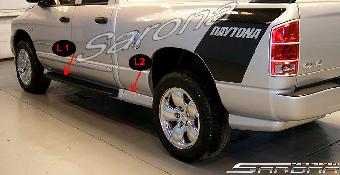 Custom Dodge Ram  Truck Side Skirts (2002 - 2008) - $980.00 (Part #DG-009-SS)